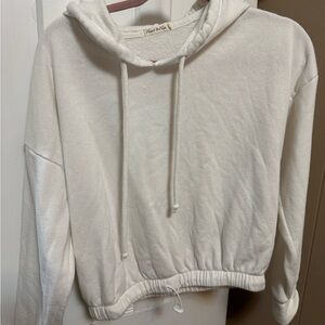 Heart Hips Cream Hooded Sweatshirt